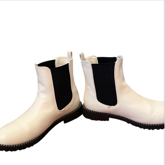 MIA Black and White Ankle Boots - Picture 5 of 8